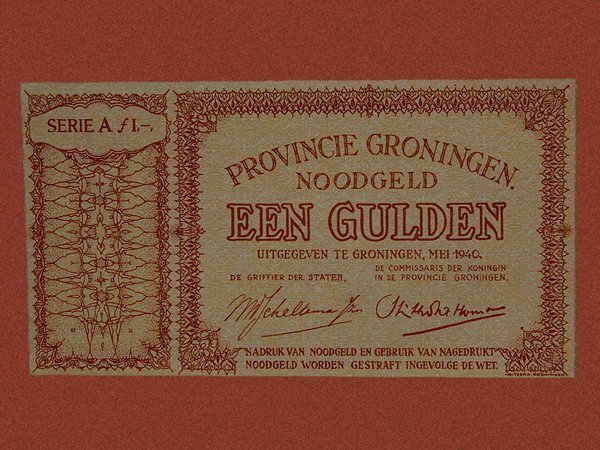 Noodgeld f 1,00 Provincie Groningen,1940